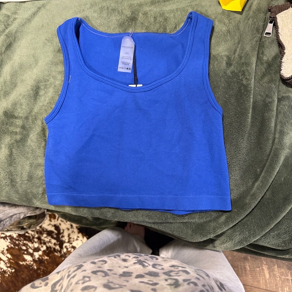 Self Esteem Royal Blue Crop Top
